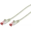 Cable de red RJ45 0.25m Cat 6a S/FTP PIMF y LSZH 500MHz Gris