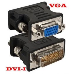 Adaptador DVI-I macho 24 + 5 dual-link / VGA fêmea