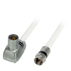 Extension coaxiale avec connecteurs mâles F blanc 3m Televes