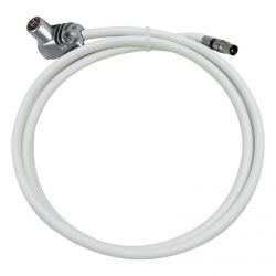 Cable lead compression MALE IEC - PROEasyF FEMALE WHITE 1.5m Televes