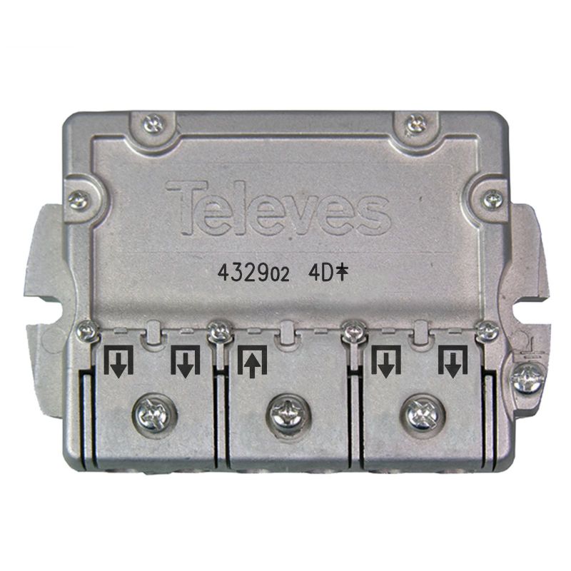 Répartiteur 4 directions 5-2400 MHz 9/7.5dB EasyF Televes