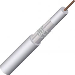 Triax KOKA 110 Bobine de câble coaxiale + PVC 100m blanc