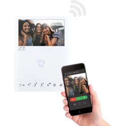 Comelit 6741W Mini Handsfree Wifi Monitor,White, Sbtop