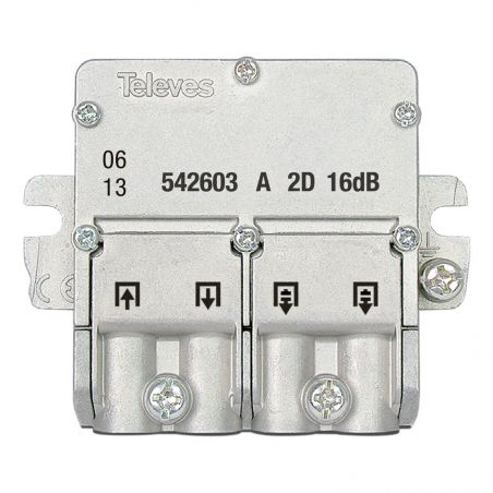 Mini-inverseur connecteur 5-2400 MHz EasyF 2 sorties 16 dB type A Televes