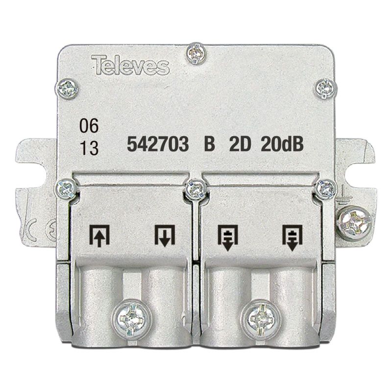 Mini-desviador 5-2400MHz conector EasyF 2 saídas 21dB tipo B Televes