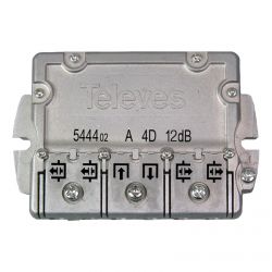 Derivador 5-2400MHz conector EasyF 4 salidas 12dB tipo TA Televes