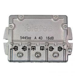 Derivador 5-2400MHz connector EasyF 4 outputs 16dB type A Televes
