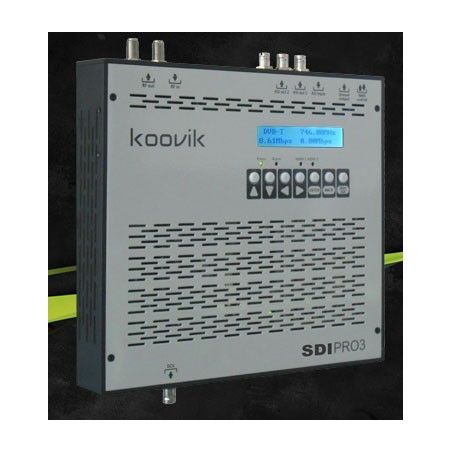 Koovik Encoder SDI, modulador TDT HD y streamer IP COFDM DVB-T 1080p Gigabit