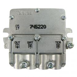 Mini-mezclador MATV-FI 2e/1s "EasyF" 47..790-950..2400MHz DC Televes
