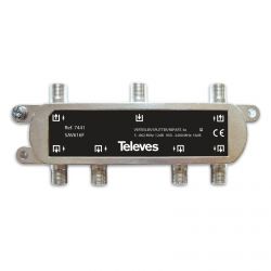 Distributeur 6 sorties 5-2400 MHz 12/16dB connecteurs F Intérieur Televes