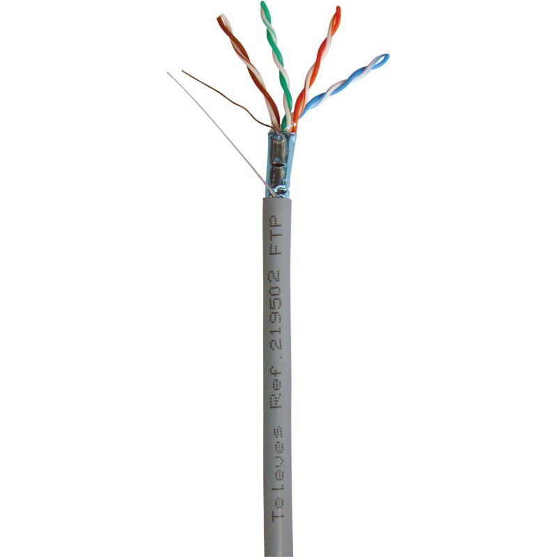 Cable de datos F/UTP CAT-5E Eca Cu Ø 6,3mm LSFH Gris 305m Televes