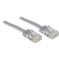 Cabo patch Cat6 UPT 1m cinza liso Slim