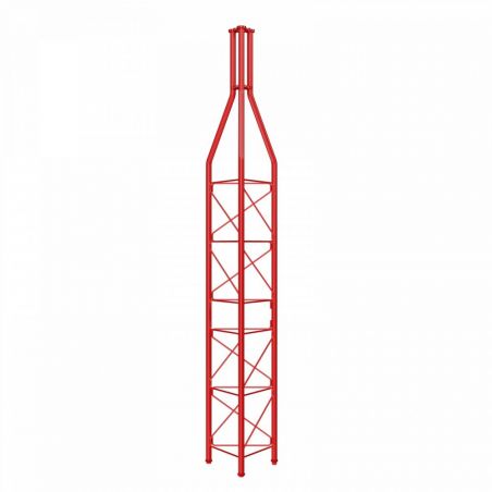 Upper section Hot galvanized 3m turret series 450 Red Televes