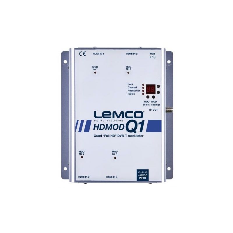 Lemco HDMOD-Q1 Modulador 4 HDMI a 4 RF DVB-T