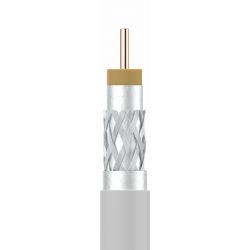 Cable coaxial SK100plus PVC 18VAtC Eca Clase A+ 500m Blanco Trenzado 55% Televes