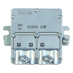 Mini-repartidor EasyF 2D 5-2400MHz 4,3/4dB con cofre para exterior Televes