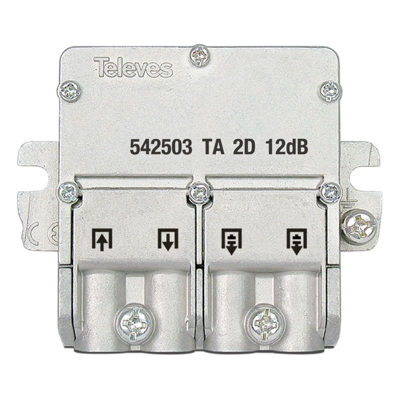 Mini-inverseur connecteur 5-2400 MHz EasyF 2 sorties 12dB type A Televes