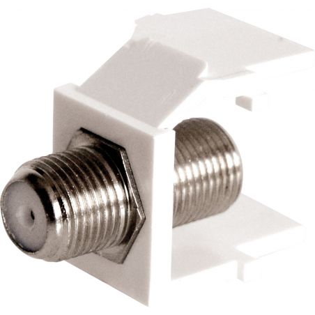 Coaxial adapter support F Female - F Female, for pannels With RJ45 base Televes