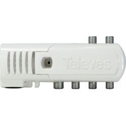 Amplificador de Vivienda 1e/(4s+TV) CEI 47-790MHz G 16dB Televes