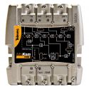 Amplificador MiniKom MATV+FI 5e/1s EasyF FM-VHF-UHF-UHF-FI