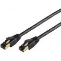 Cable de red RJ45 0.25m Cat 8.1 F/FTP PIMF LSZH Negro 2000Mhz