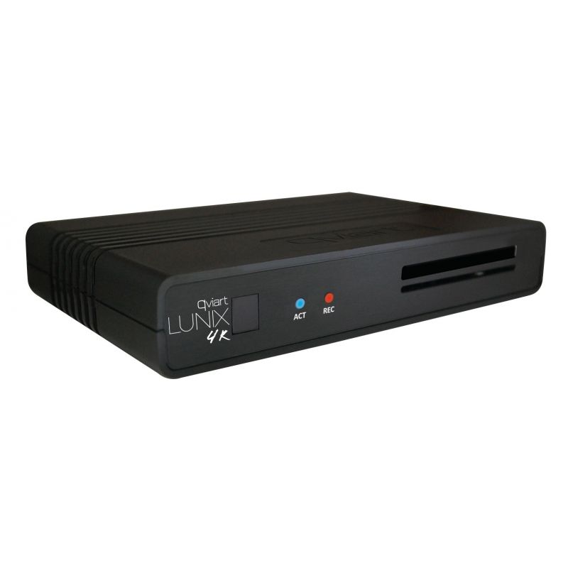 QVIART Lunix 4K UHD 2160p Linux E2 Receptor Combo para Sistema operativo DVB-S2X/C/T2 Common Interface WLAN Stick 