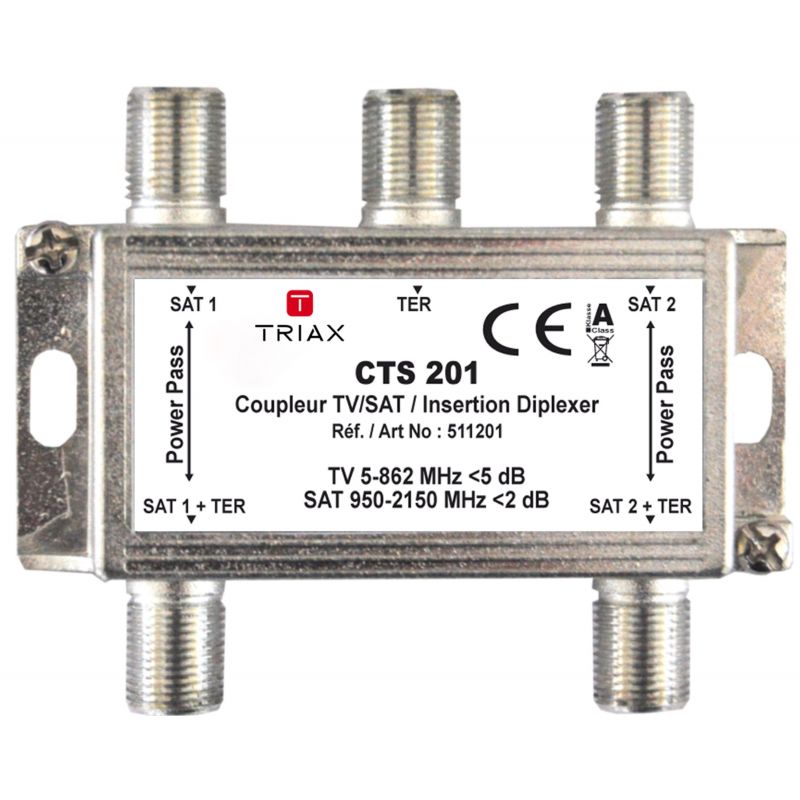 Triax CTS 201 Mezclador de banda RF+FI para ICT. 3e/2s