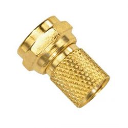 F gold connector for 7mm...