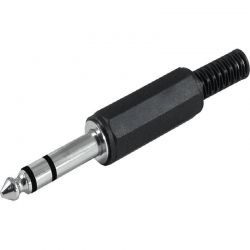 6.3mm stereo male jack connector for soldering