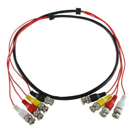BNC4-45 - Cable preparado múltiple, BNC macho a BNC macho, 4…