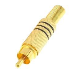 CON117 - Connector, RCA male for soldering, Parallel audio…