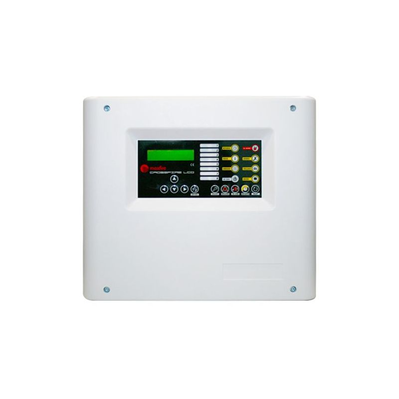 Maxfire CROSSFIRE-8-LCD - 8 Zone Conventional Fire Alarm Panel, 2 siren outputs…