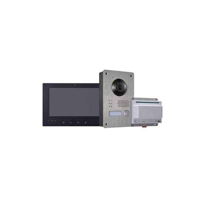 Hiwatch HW-DS-KIS701 - Kit de Portier vidéo, Technologie 2 fils, Comprend…