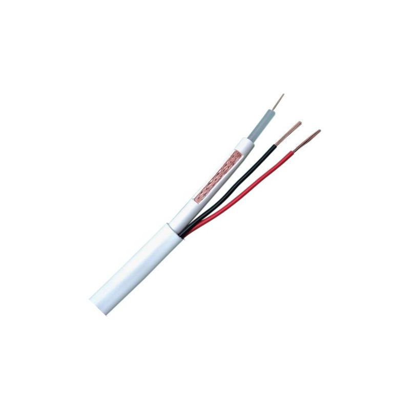 RG59P-100B - Cable Combinado, RG59 + alimentación, Rollo de 100…