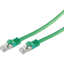 Cable de red RJ45 0.5m Cat 7 S/FTP PIMF y LSZH 600MHz Verde
