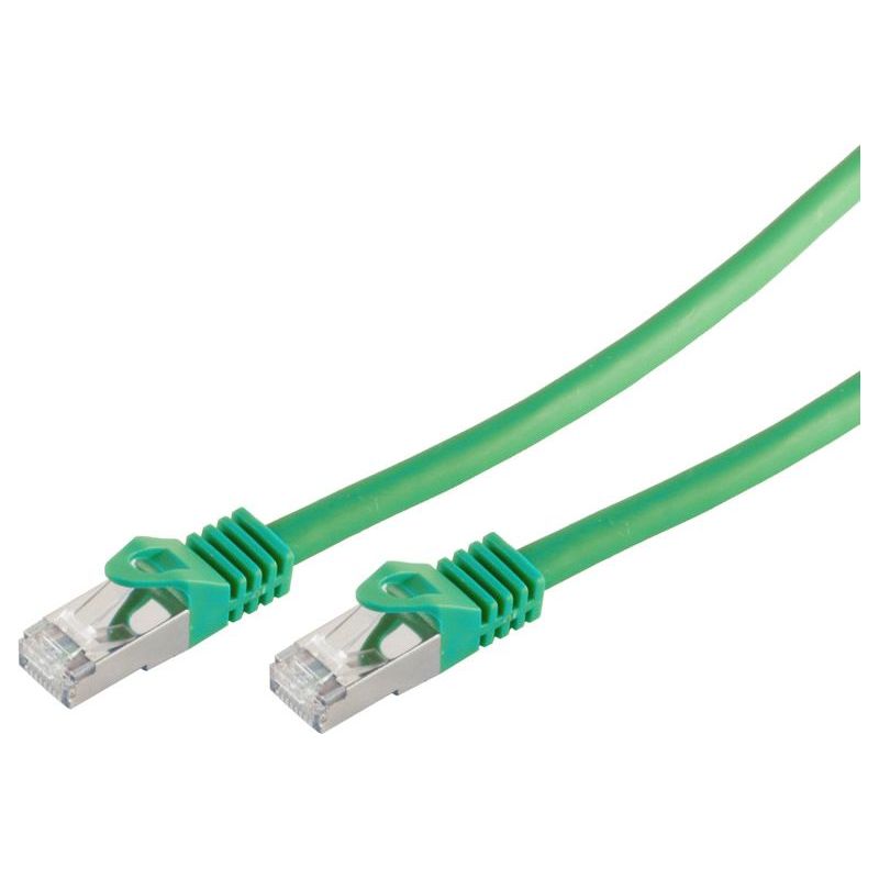 Cable de red RJ45 1m Cat 7 S/FTP PIMF y LSZH 600MHz Verde