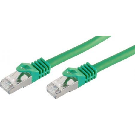 Cable de red RJ45 2m Cat 7 S/FTP PIMF y LSZH 600MHz Verde