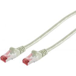Cable de red RJ45 0.5m Cat 6a S/FTP PIMF y LSZH 500MHz Gris