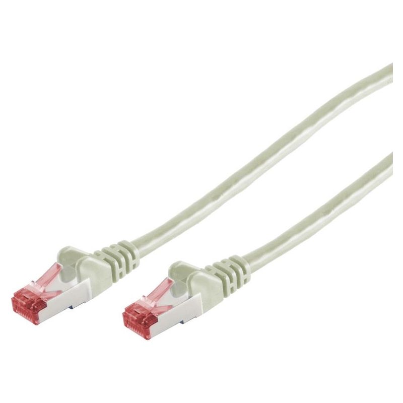 Cable de red RJ45 0.5m Cat 6a S/FTP PIMF y LSZH 500MHz Gris