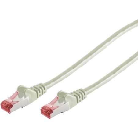 Network cable RJ45 0.5m Cat 6a S/FTP PIMF and LSZH 500MHz Gray