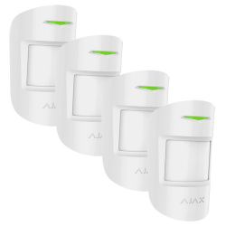 Ajax 10XAJ-MOTIONPROTECT-W - Pack 10 Detectores PIR, Antimascotas, Certificado…