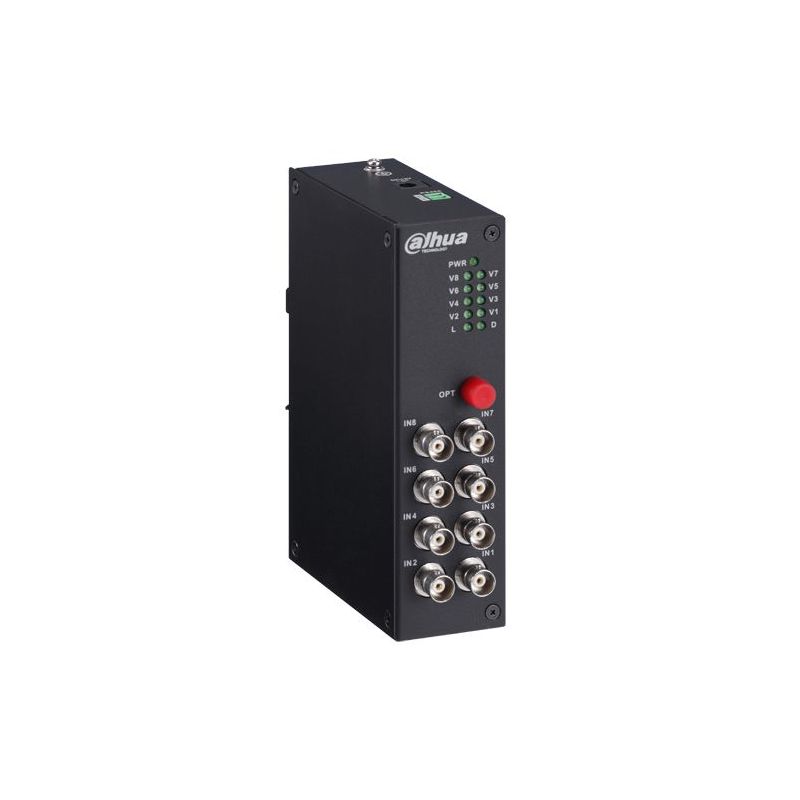 Dahua PFO2810T - Transmisor óptico de 8 canales, Admite resolución…