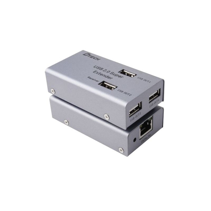 USB-EXT-4 - Extensor USB LAN, 1 entrada USB, 4 salidas RJ45,…