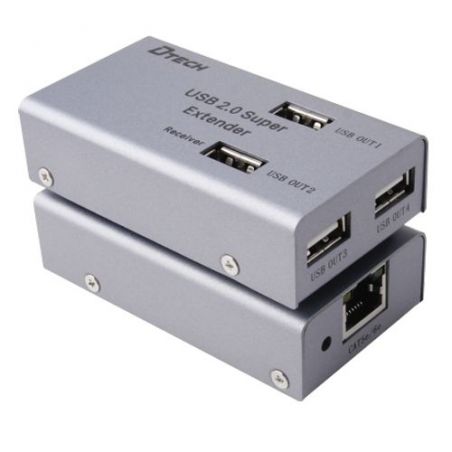 USB-EXT-4 - Extensor USB LAN, 1 entrada USB, 4 saídas RJ45,…