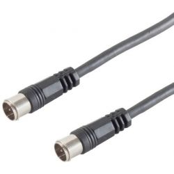 Coaxial cable 2.5m F Quick - And Quick, Central Pin, 100dB, Black