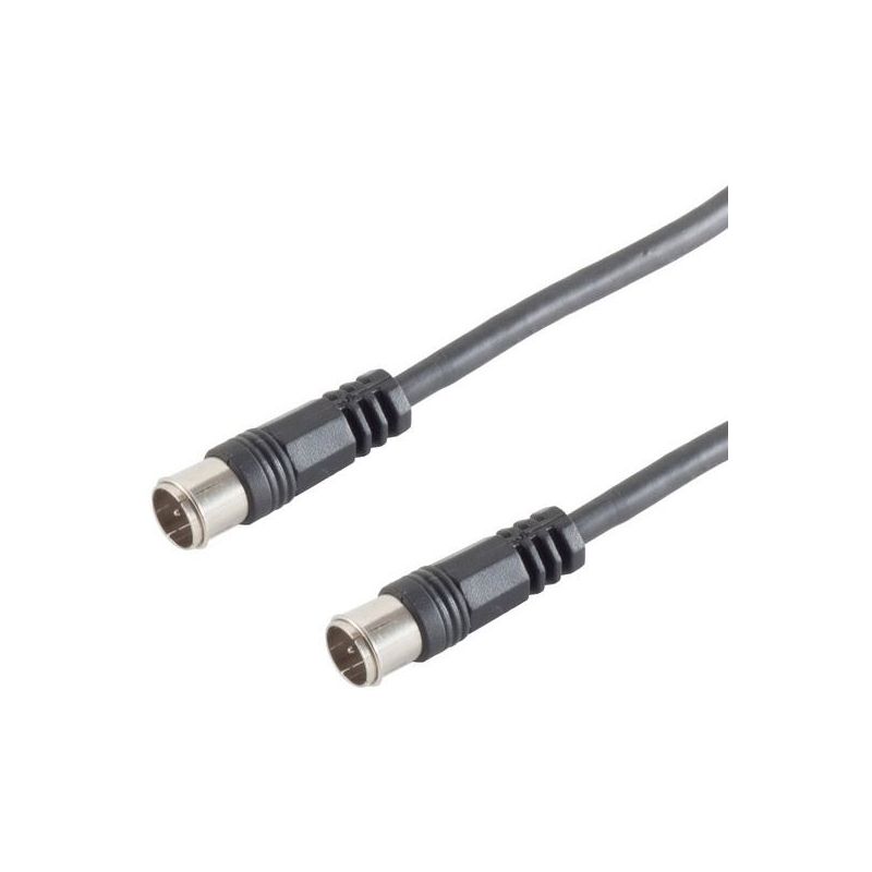 Cable coaxial 2,5m F Quick - F Quick, Central Pin, 100dB, Negro