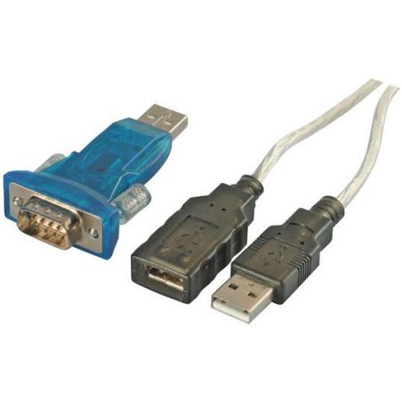 Adaptador USB 2.0 a RS-232 con cable de extensión 0.6m