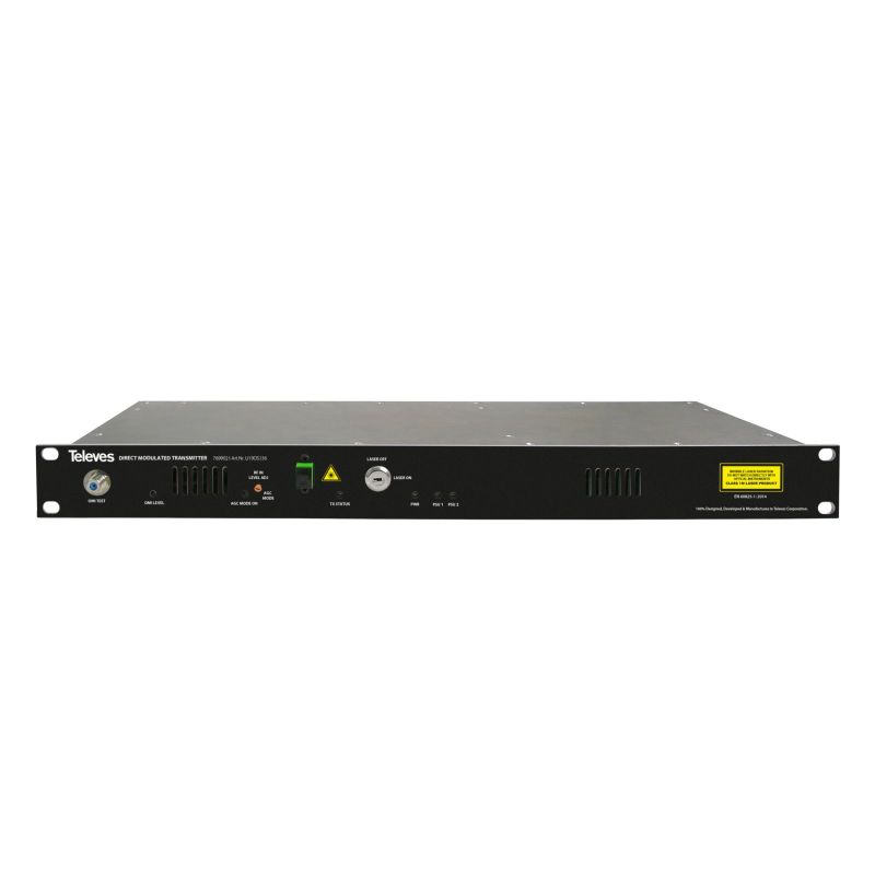 Transmissor óptico SMATV, 1U rack 19” 1310nm, Po 6dBm Televes