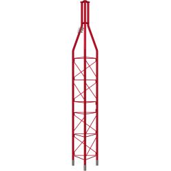 Parte superior galvanizada a quente 3m Torre 450XL Vermelho (Ømax mastro 62mm) Televes
