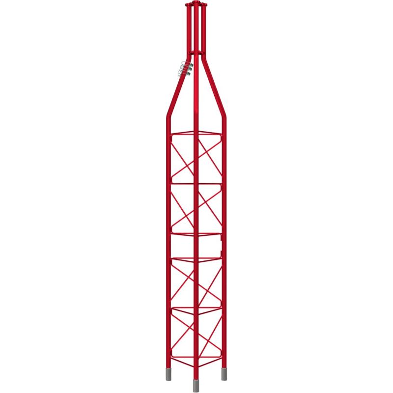Tramo Superior galvanizado en caliente 3m Torre 450XL Rojo (Ømax mástil 62mm) Televes